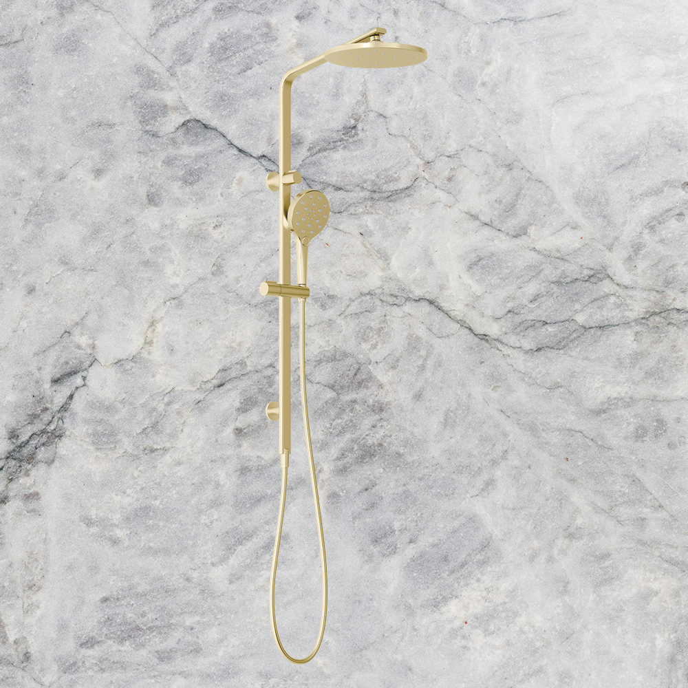 Oxley Twin Shower Brushed Gold
