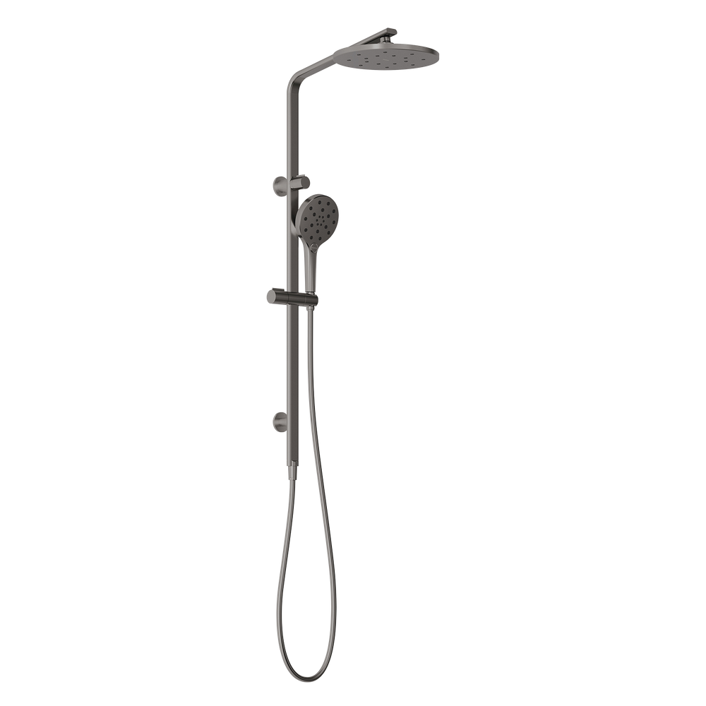 Oxley Twin Shower Brushed Carbon