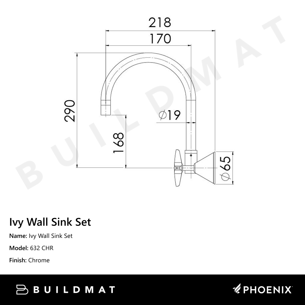 Ivy Wall Sink Set Chrome