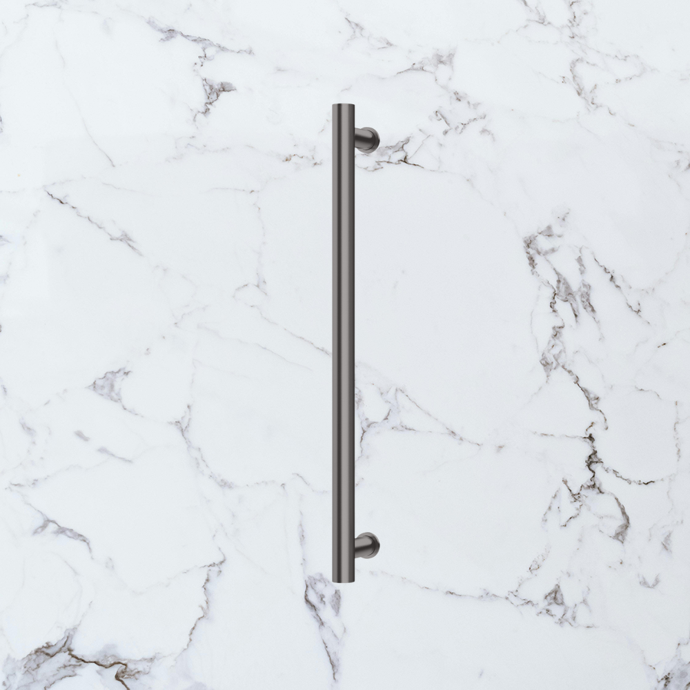 Phoenix Heated Towel Rail Round 600mm Brushed Carbon