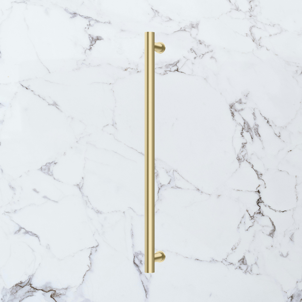 Phoenix Heated Towel Rail Round 800mm Brushed Gold