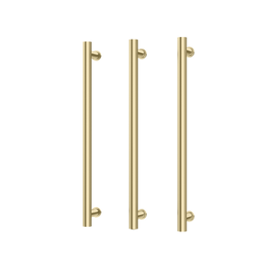 Phoenix Heated Triple Towel Rail Round 600mm Brushed Gold - Brushed Gold