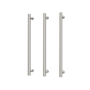 Phoenix Heated Triple Towel Rail Round 600mm Brushed Nickel - Brushed Nickel