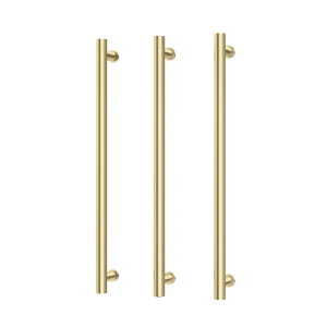 Phoenix Heated Triple Towel Rail Round 800mm Brushed Gold - Brushed Gold