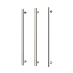 Phoenix Heated Triple Towel Rail Round 800mm Brushed Nickel - Brushed Nickel