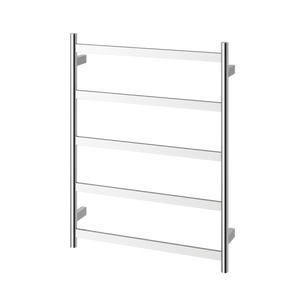Phoenix Five Flat Bar Heated Towel Ladder 550mm x 740mm Chrome - Chrome
