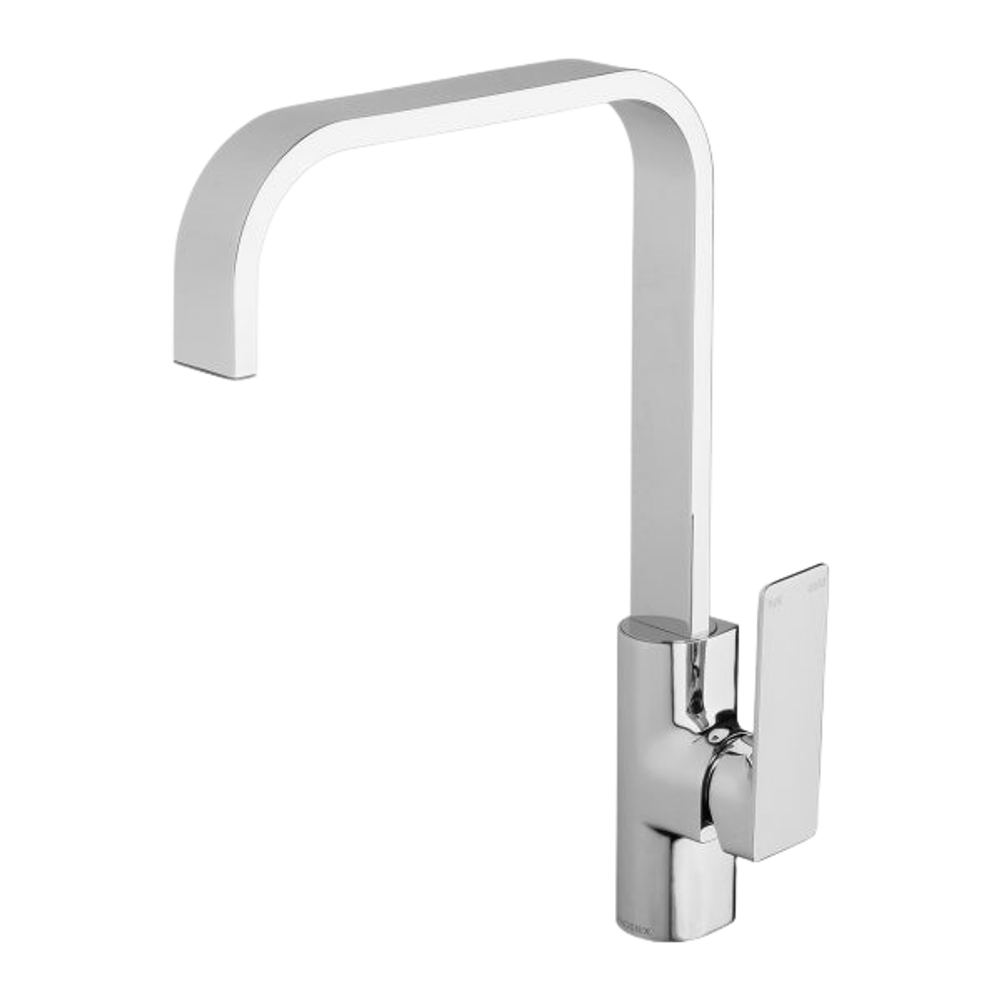 Gloss Sink Mixer 200mm Squareline Chrome