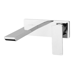 Gloss Wall Bath Mixer Set 180mm Chrome - Chrome