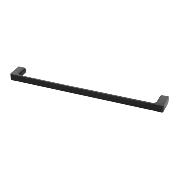 Gloss Single Towel Rail 600mm Matte Black