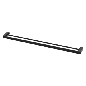 Gloss Double Towel Rail 800mm Matte Black - Matte Black