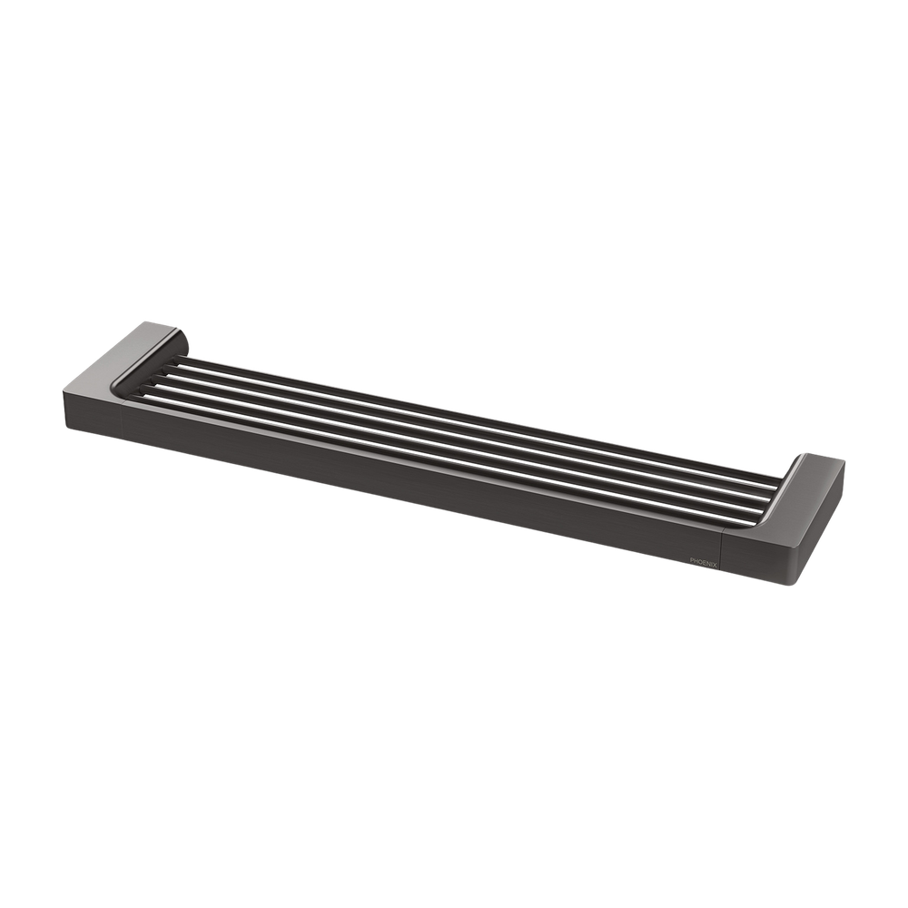 Gloss Shower Shelf Brushed Carbon