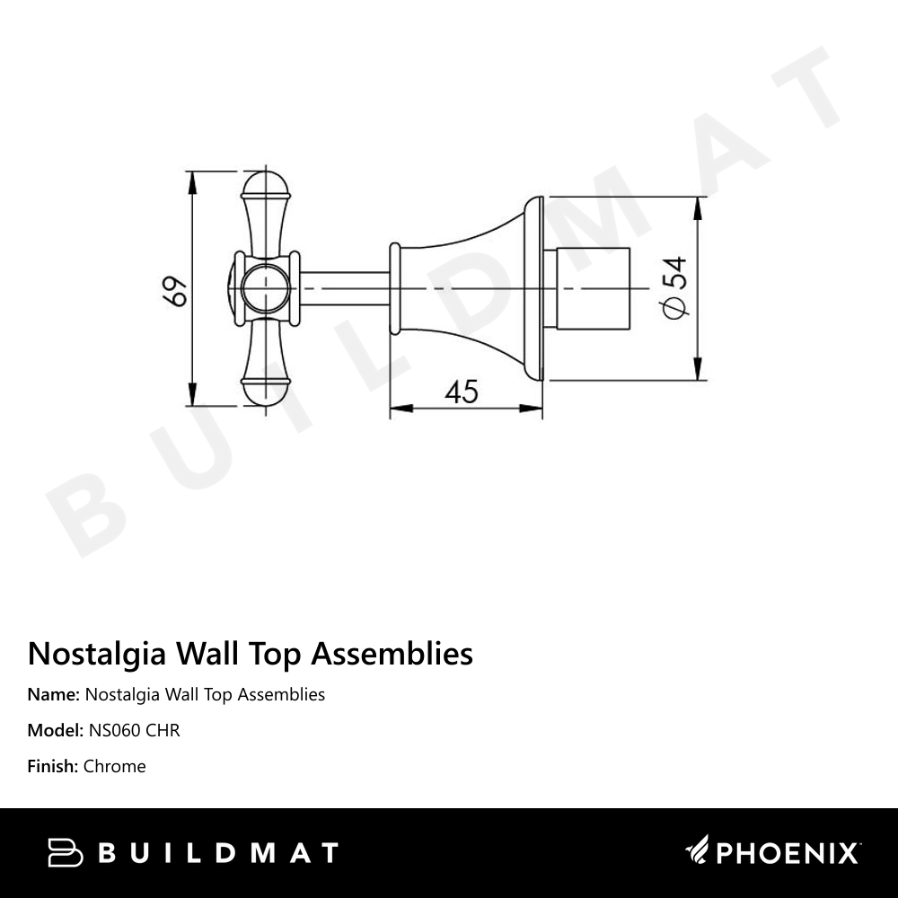 Nostalgia Wall Top Assemblies Chrome