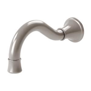 Nostalgia Basin / Bath Outlet 180mm Shepherds Crook  Brushed Nickel - Brushed Nickel