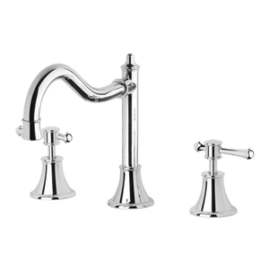 Nostalgia Lever Basin Set Shepherds Crook  Chrome - Chrome