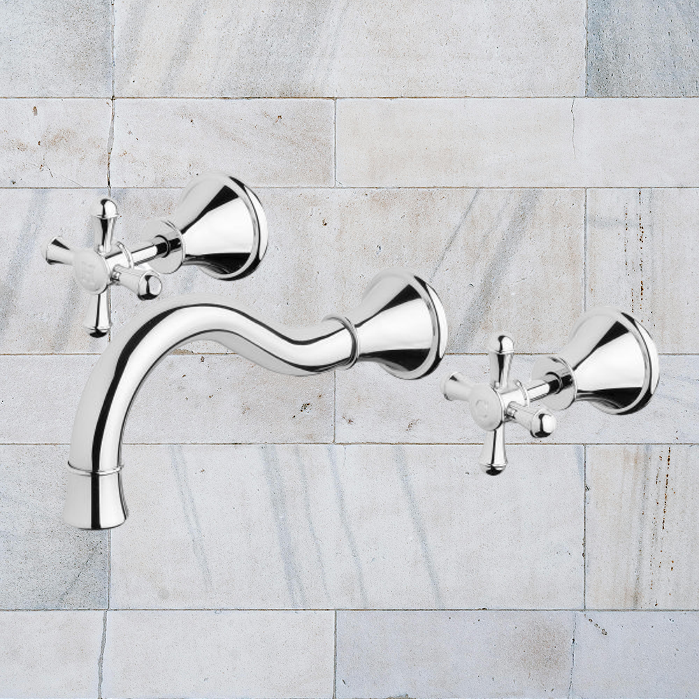 Nostalgia Basin / Bath Set 180mm Shepherds Crook Chrome