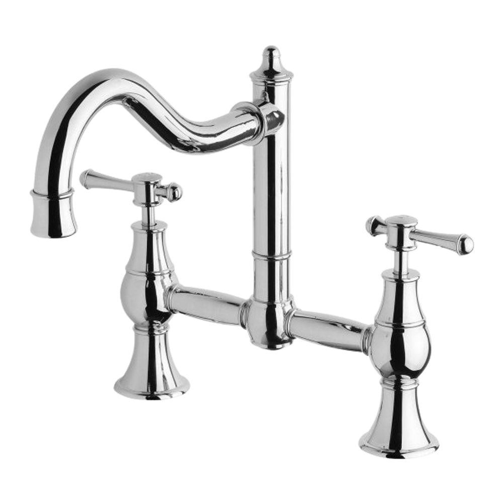 Nostalgia Exposed Sink Set 230mm Shepherds Crook Chrome