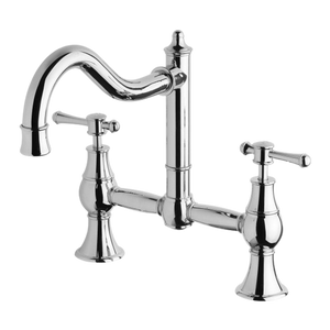 Nostalgia Exposed Sink Set 230mm Shepherds Crook Chrome - Chrome