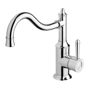 Nostalgia Sink Mixer 220mm Shepherds Crook Chrome - Chrome