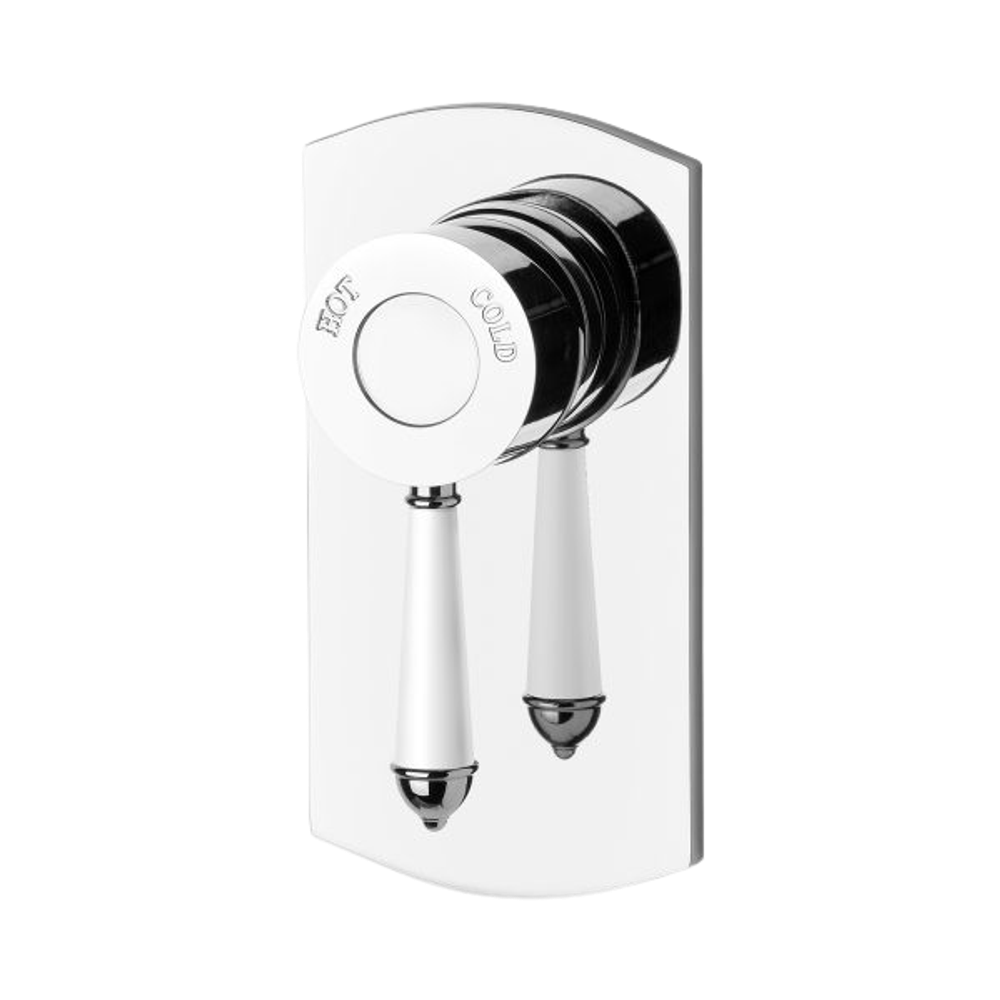 Nostalgia Shower / Wall Mixer Chrome White