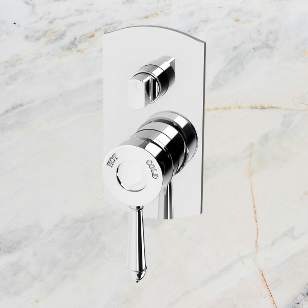 Nostalgia Shower / Bath Diverter Mixer Chrome