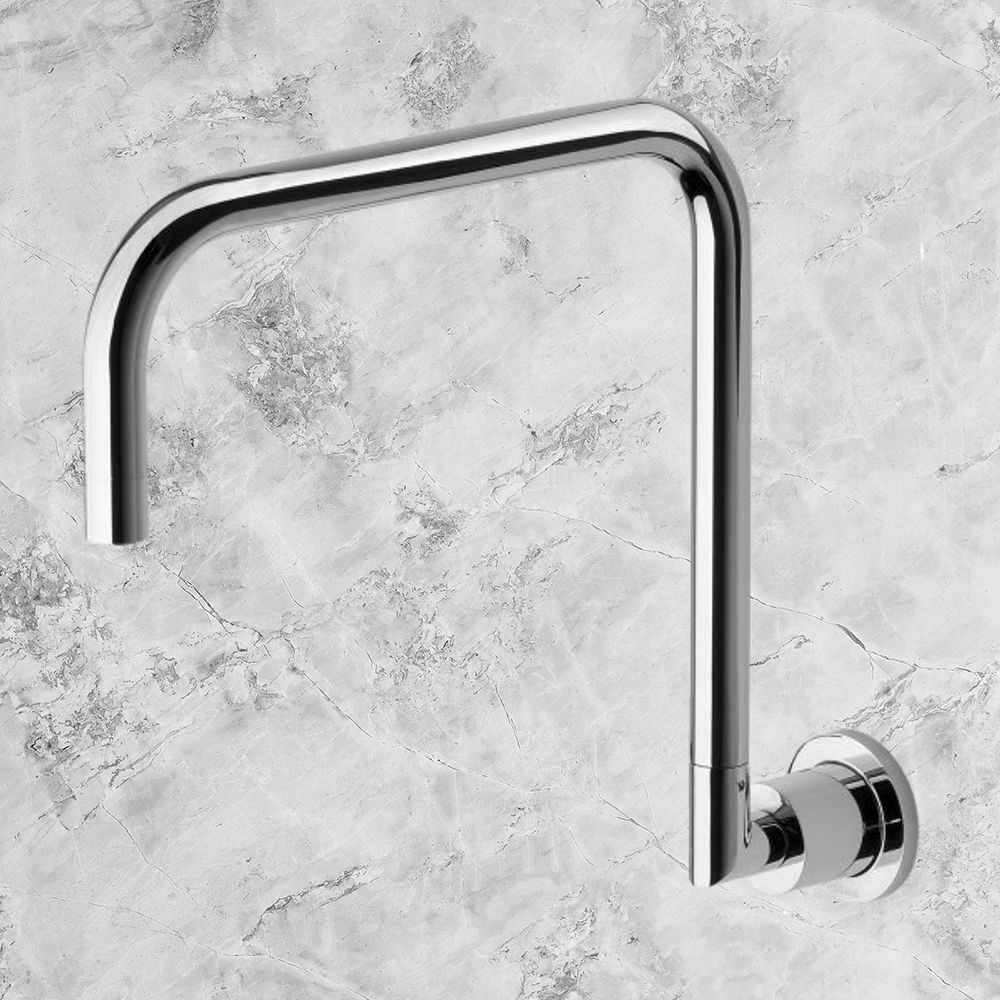 Radii Wall Sink Outlet 300mm Squareline Chrome