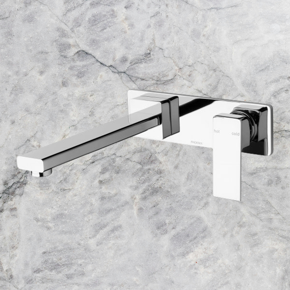 Radii Wall Bath Mixer Set 230mm Chrome