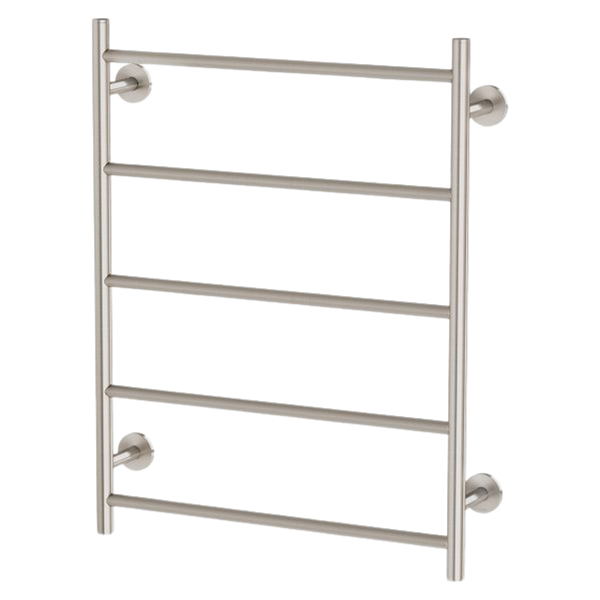 Radii Heated Towel Ladder 550 x 740mm Round Plate Brushed Nickel
