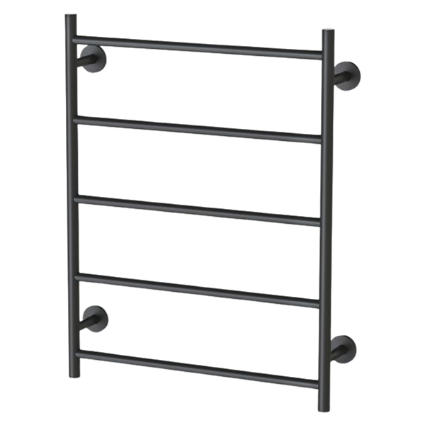 Radii Heated Towel Ladder 550 x 740mm Round Plate Matte Black