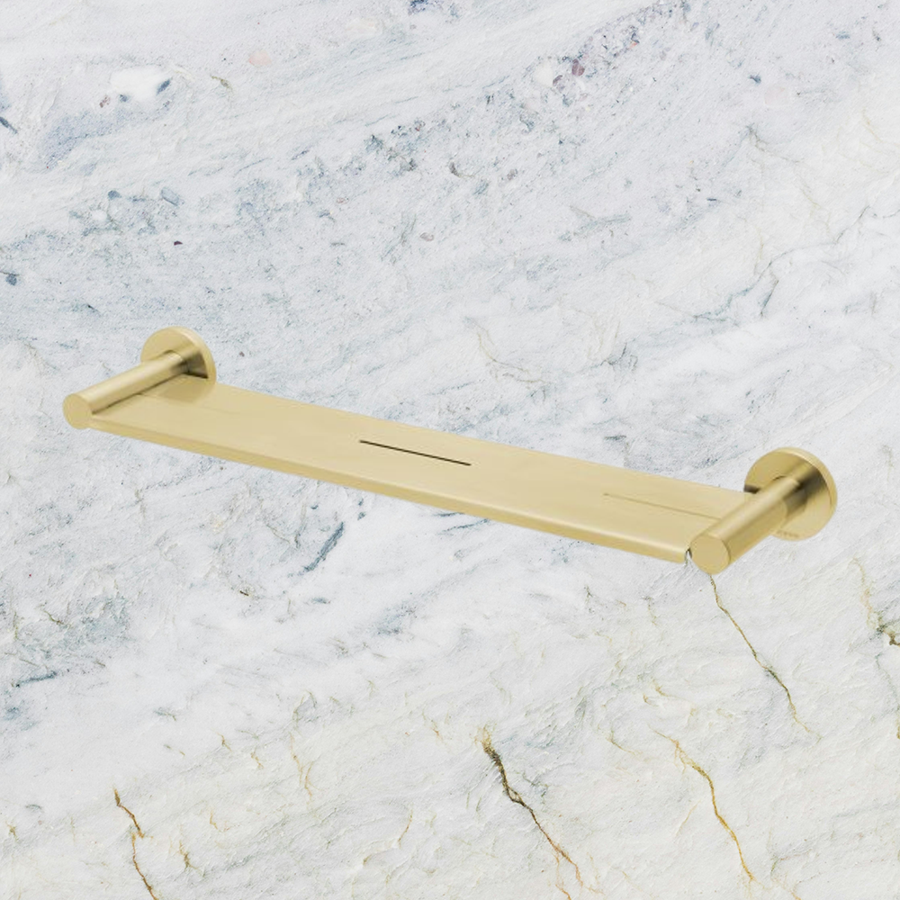 Radii Metal Shelf Round Plate Brushed Gold