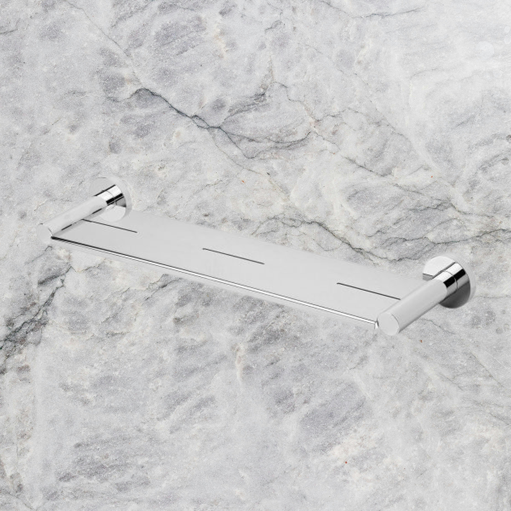 Radii Metal Shelf Round Plate Chrome