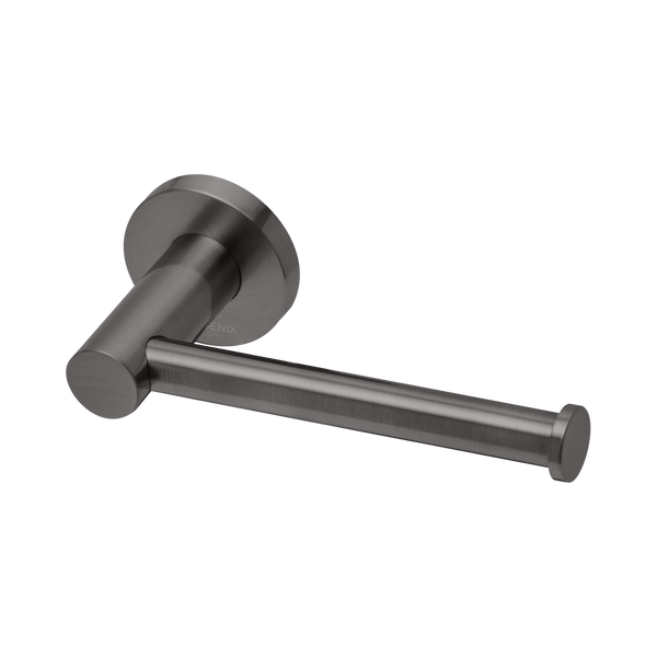 Radii Toilet Roll Holder Round Plate Brushed Carbon