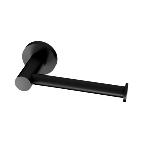 Radii Toilet Roll Holder Round Plate Matte Black