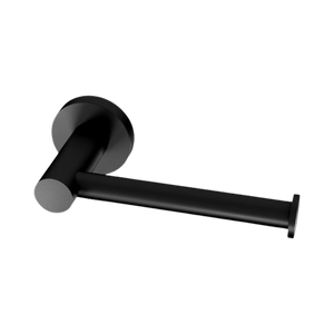 Radii Toilet Roll Holder Round Plate Matte Black - Matte Black