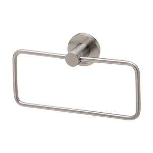 Radii Hand Towel Holder Round Plate Brushed Nickel - Brushed Nickel