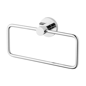 Radii Hand Towel Holder Round Plate Chrome - Chrome