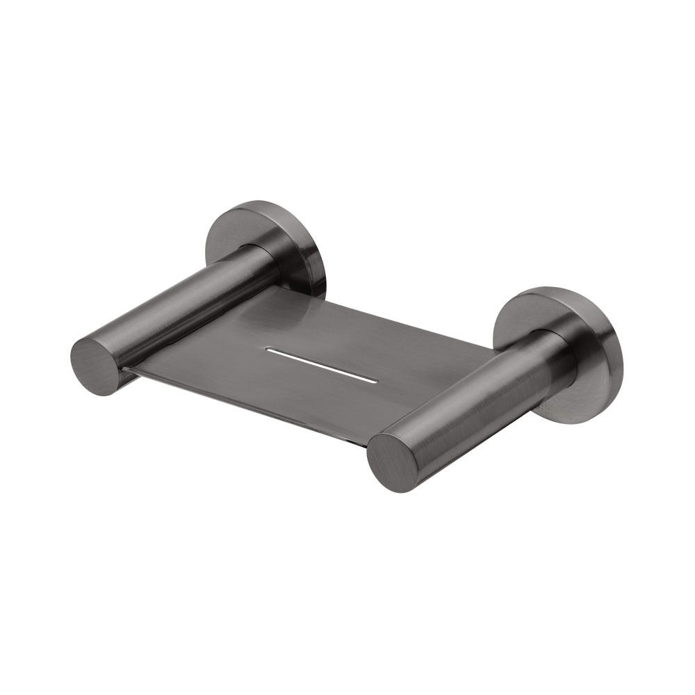 Radii Soap Dish Round Plate Brushed Carbon