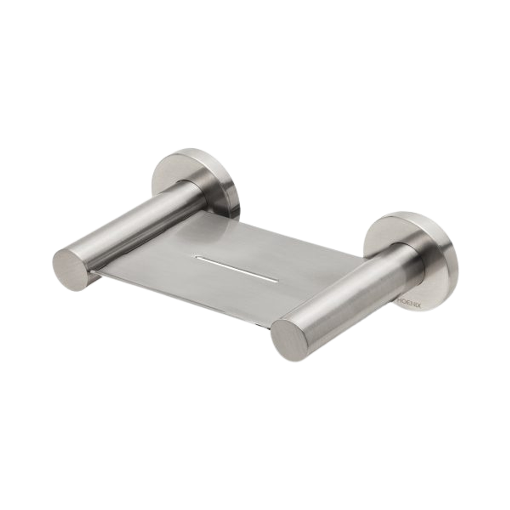 Radii Soap Dish Round Plate Brushed Nickel