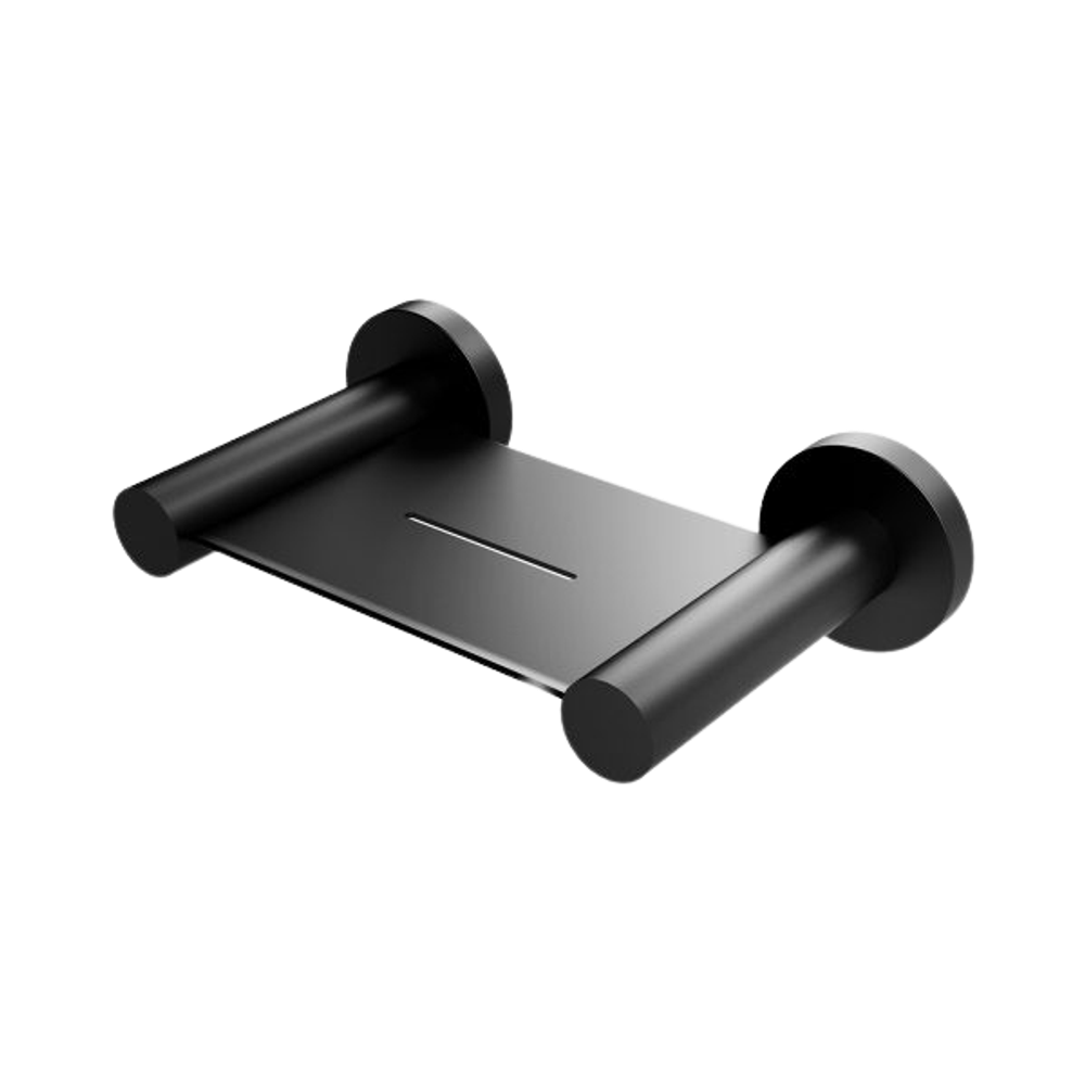 Radii Soap Dish Round Plate Matte Black