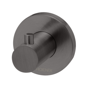 Radii Robe Hook Round Plate Brushed Carbon - Brushed Carbon