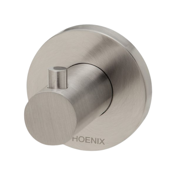 Radii Robe Hook Round Plate Brushed Nickel