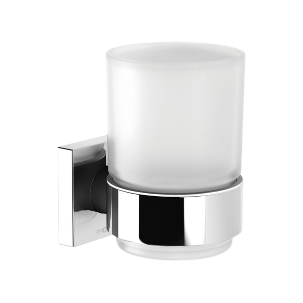 Radii Tumbler & Holder Square Chrome