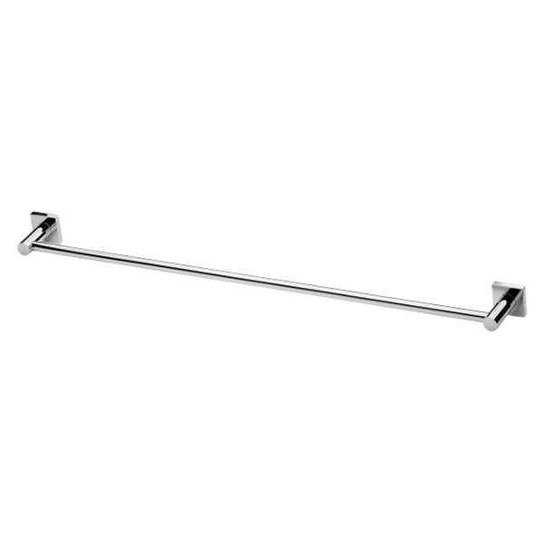 Radii Single Towel Rail 800mm Square Plate Chrome
