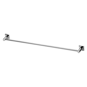 Radii Single Towel Rail 800mm Square Plate Chrome - Chrome