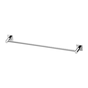 Radii Single Towel Rail 600mm Square Plate Chrome - Chrome