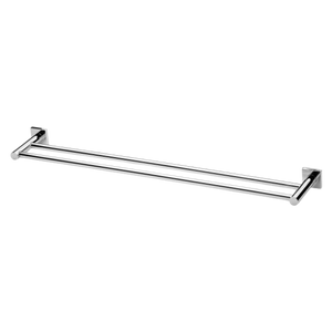 Radii Double Towel Rail 800mm Square Plate Chrome - Chrome