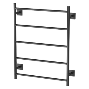 Radii Heated Towel Ladder 550 x 740mm Square Plate Matte Black - Matte Black