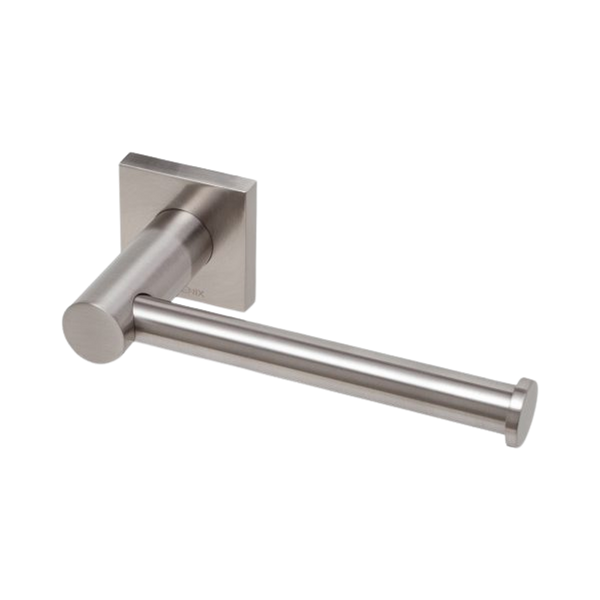 Radii Toilet Roll Holder Square Plate Brushed Nickel