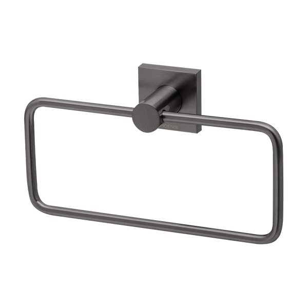 Radii Hand Towel Holder Square Plate Brushed Carbon