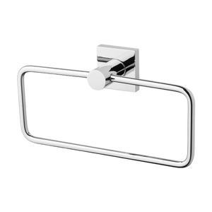 Radii Hand Towel Holder Square Plate Chrome - Chrome