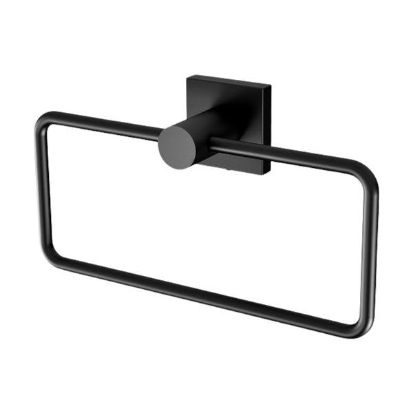 Radii Hand Towel Holder Square Plate Matte Black